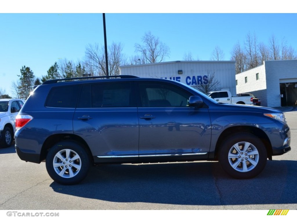 2013 Highlander V6 - Shoreline Blue Pearl / Sand Beige photo #6