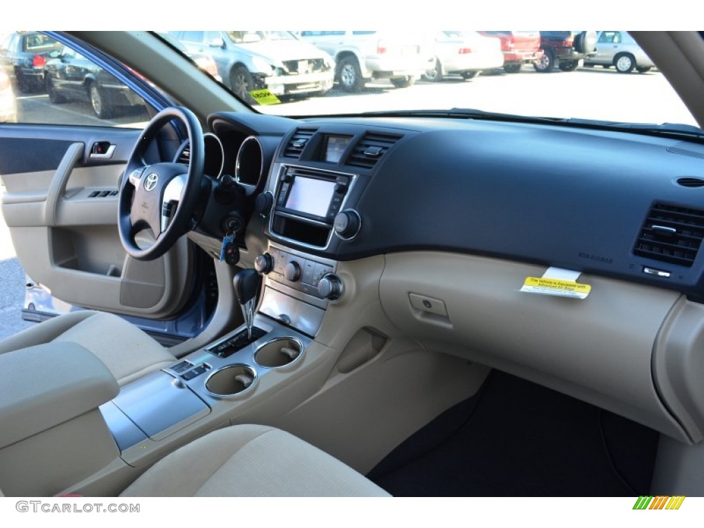 2013 Highlander V6 - Shoreline Blue Pearl / Sand Beige photo #18