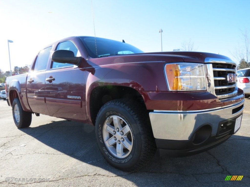 2013 Sierra 1500 SLE Crew Cab 4x4 - Sonoma Red Metallic / Ebony photo #1