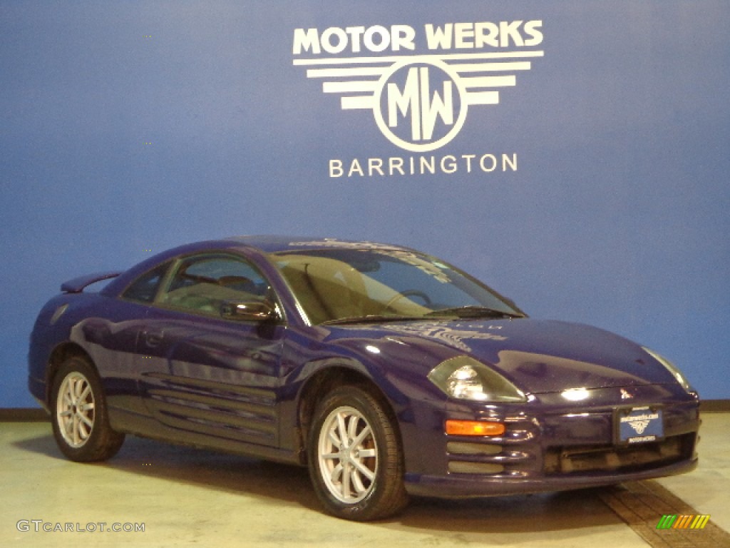 2001 Eclipse GS Coupe - Huntington Blue Pearl / Black photo #1