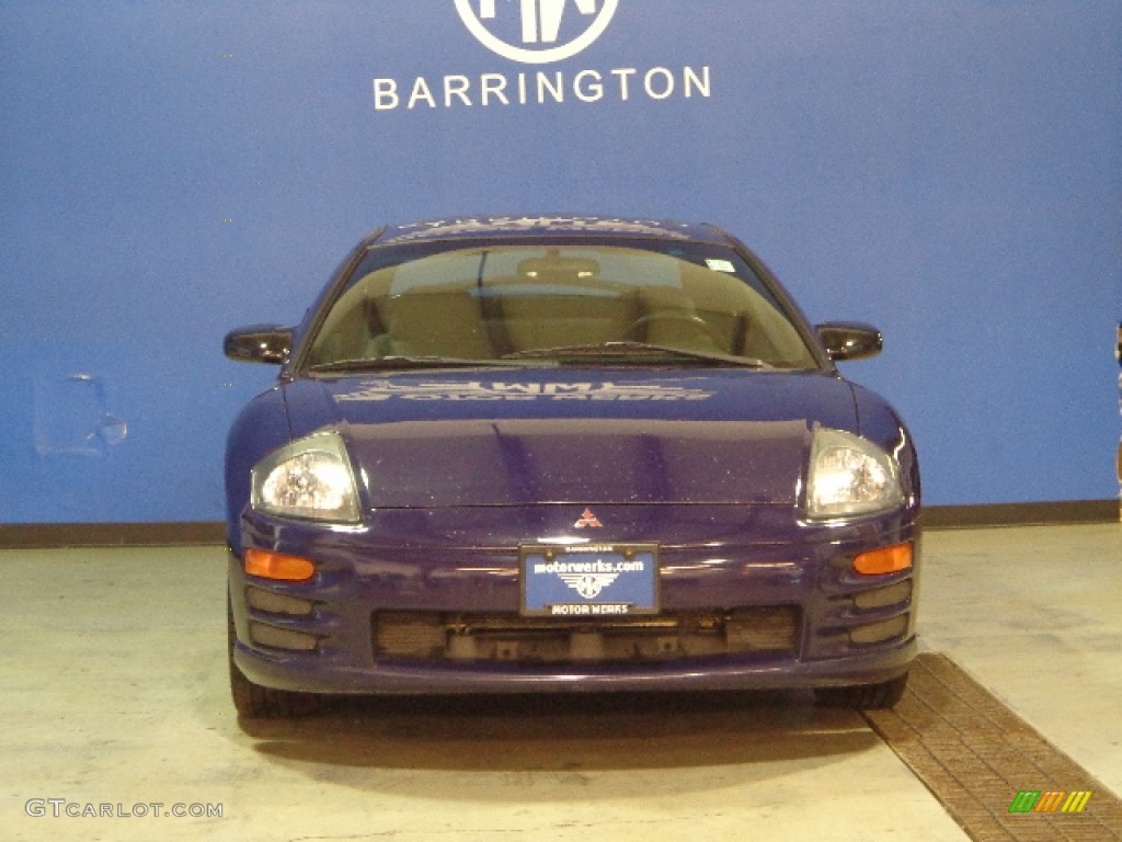 2001 Eclipse GS Coupe - Huntington Blue Pearl / Black photo #2