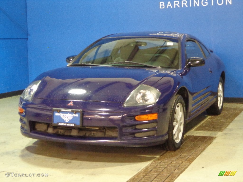 2001 Eclipse GS Coupe - Huntington Blue Pearl / Black photo #4