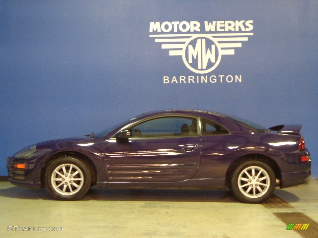 2001 Eclipse GS Coupe - Huntington Blue Pearl / Black photo #5