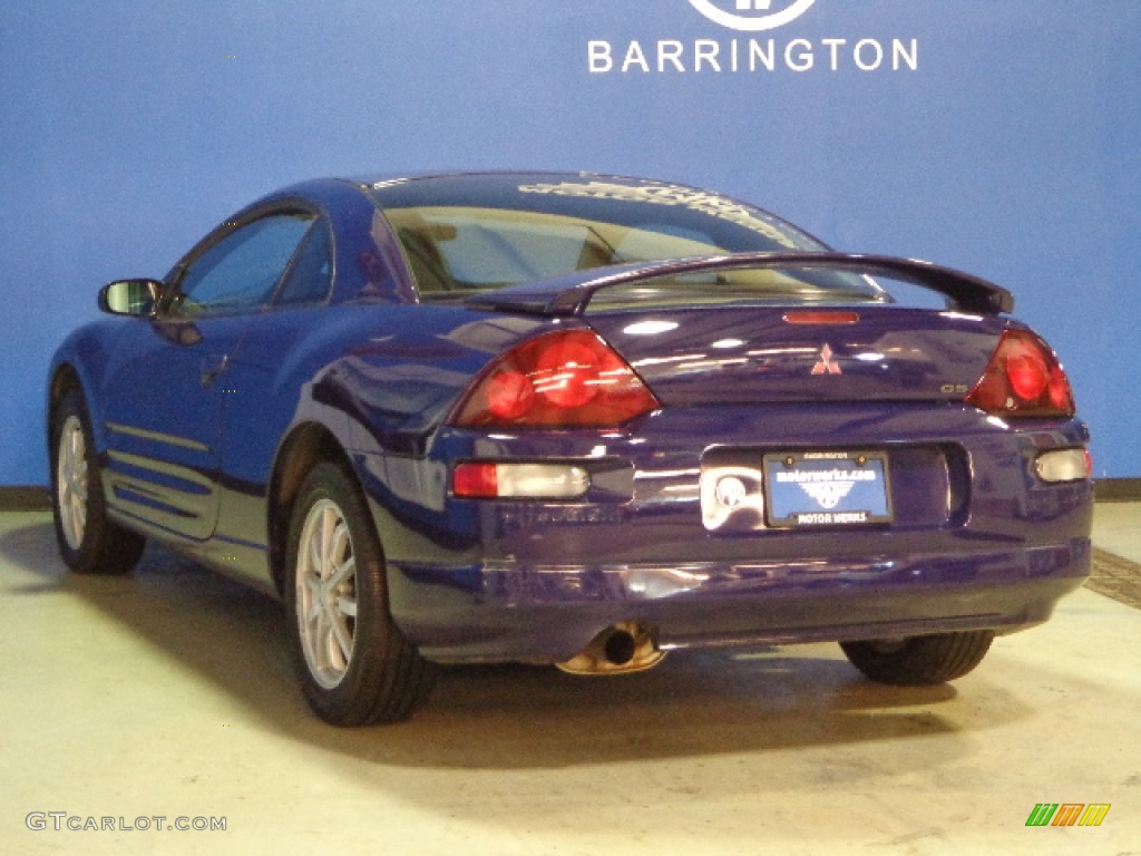 2001 Eclipse GS Coupe - Huntington Blue Pearl / Black photo #6