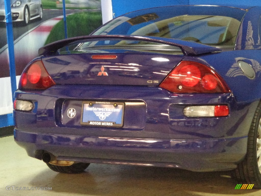 2001 Eclipse GS Coupe - Huntington Blue Pearl / Black photo #8