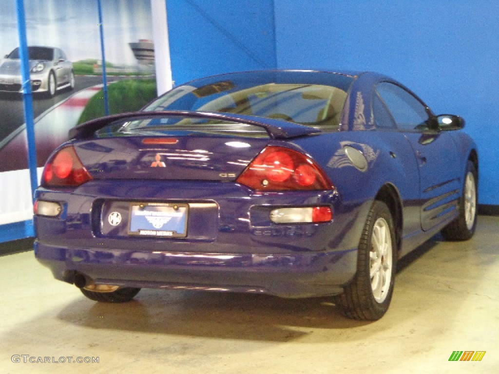 2001 Eclipse GS Coupe - Huntington Blue Pearl / Black photo #9