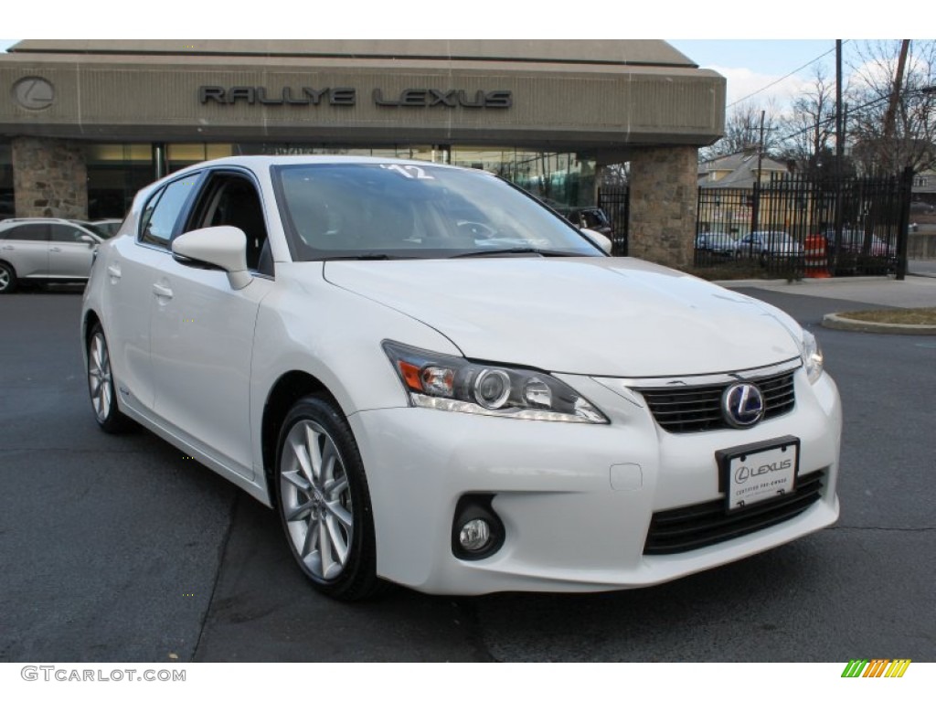 2012 CT 200h Hybrid Premium - Starfire White Pearl / Black photo #1