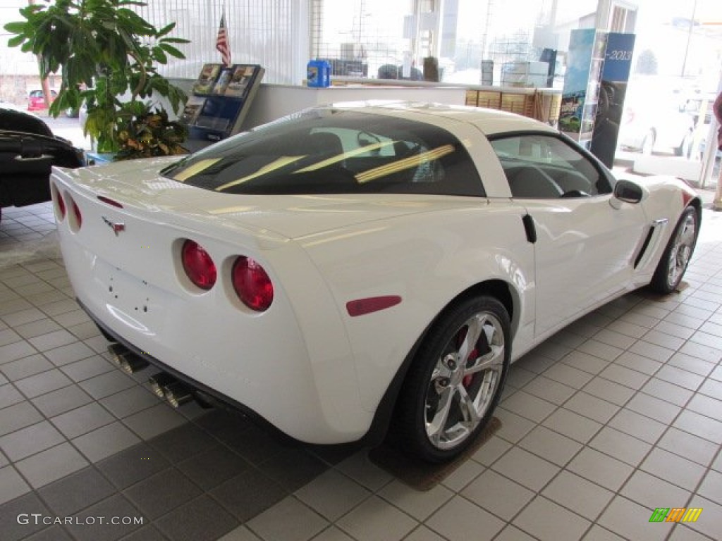 2012 Corvette Grand Sport Coupe - Arctic White / Red photo #6