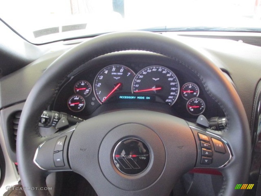 2012 Chevrolet Corvette Grand Sport Coupe Red Steering Wheel Photo #76257776
