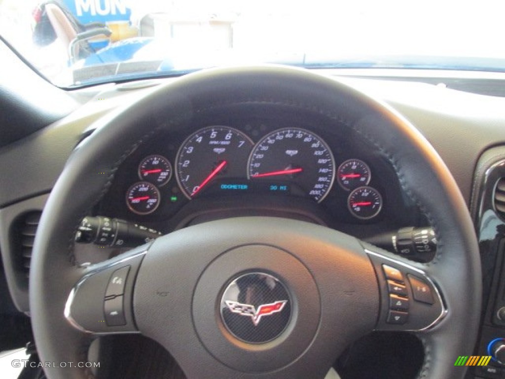 2013 Chevrolet Corvette 427 Convertible Collector Edition Ebony Steering Wheel Photo #76258466