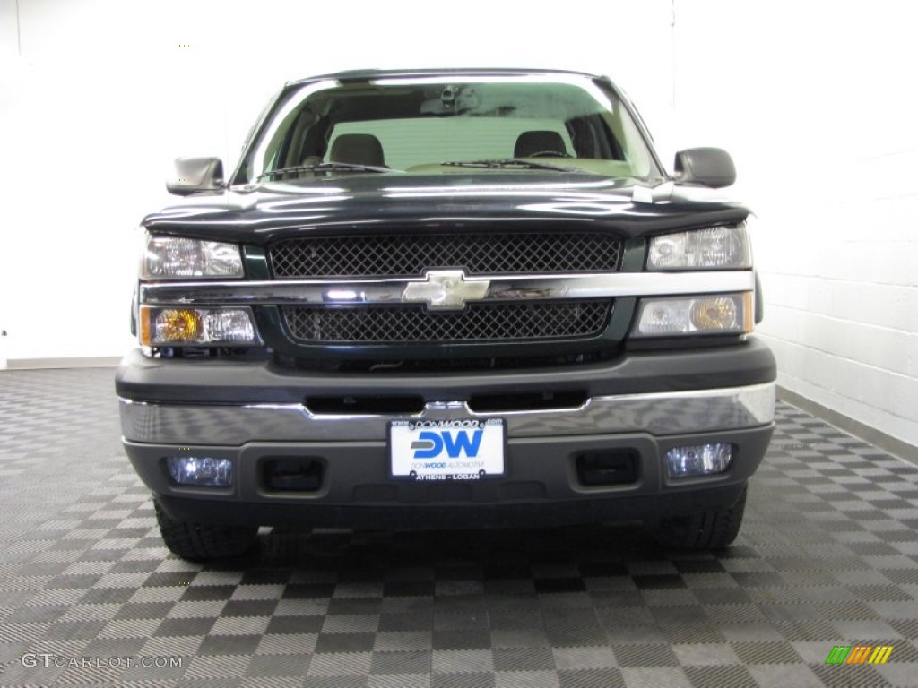 2005 Silverado 1500 Z71 Extended Cab 4x4 - Dark Green Metallic / Tan photo #2