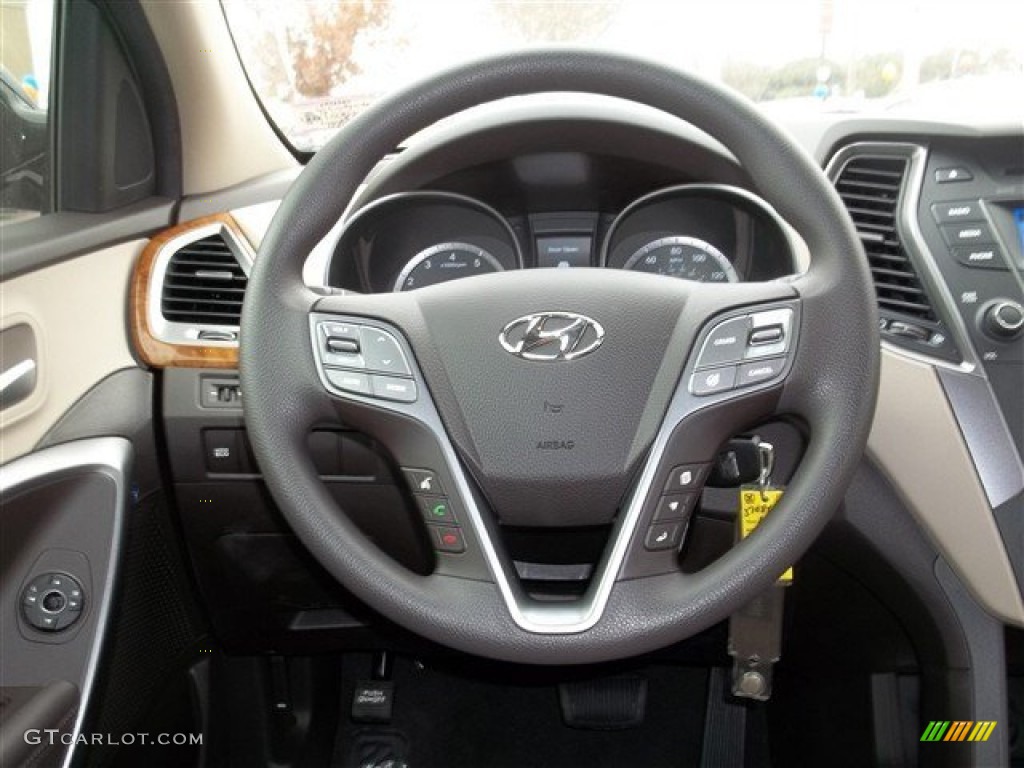 2013 Hyundai Santa Fe Sport Beige Steering Wheel Photo #76261412