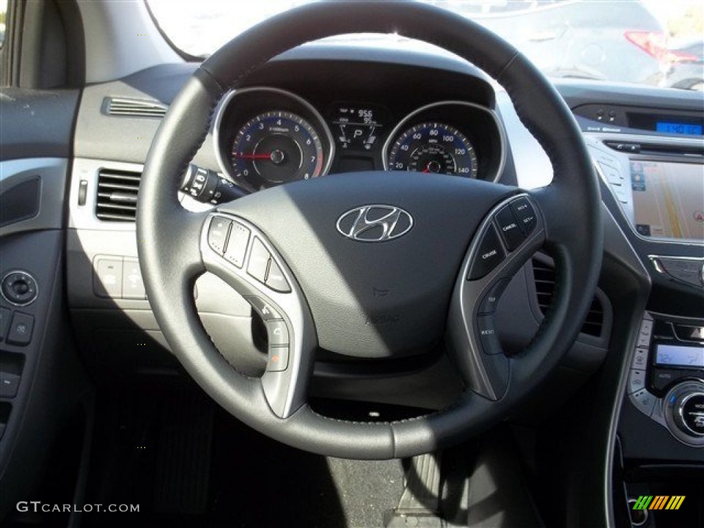 2013 Elantra Limited - Titanium Gray Metallic / Gray photo #16