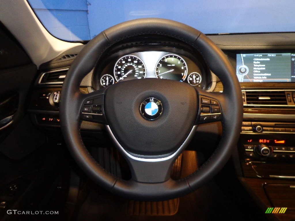 2012 BMW 7 Series ActiveHybrid 750i Sedan Black Steering Wheel Photo #76262358