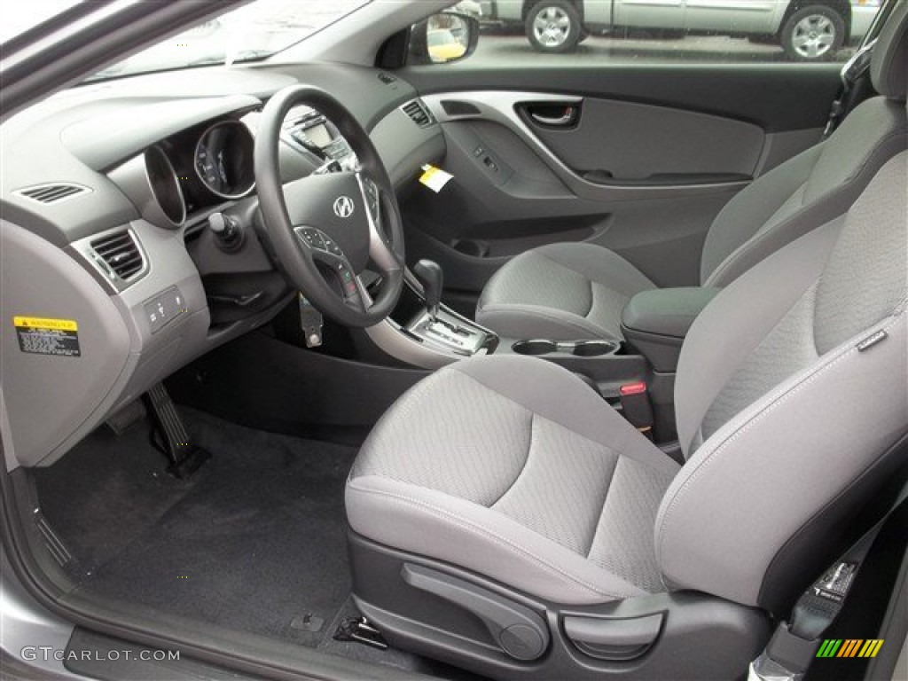 2013 Elantra Coupe GS - Titanium Gray Metallic / Gray photo #8