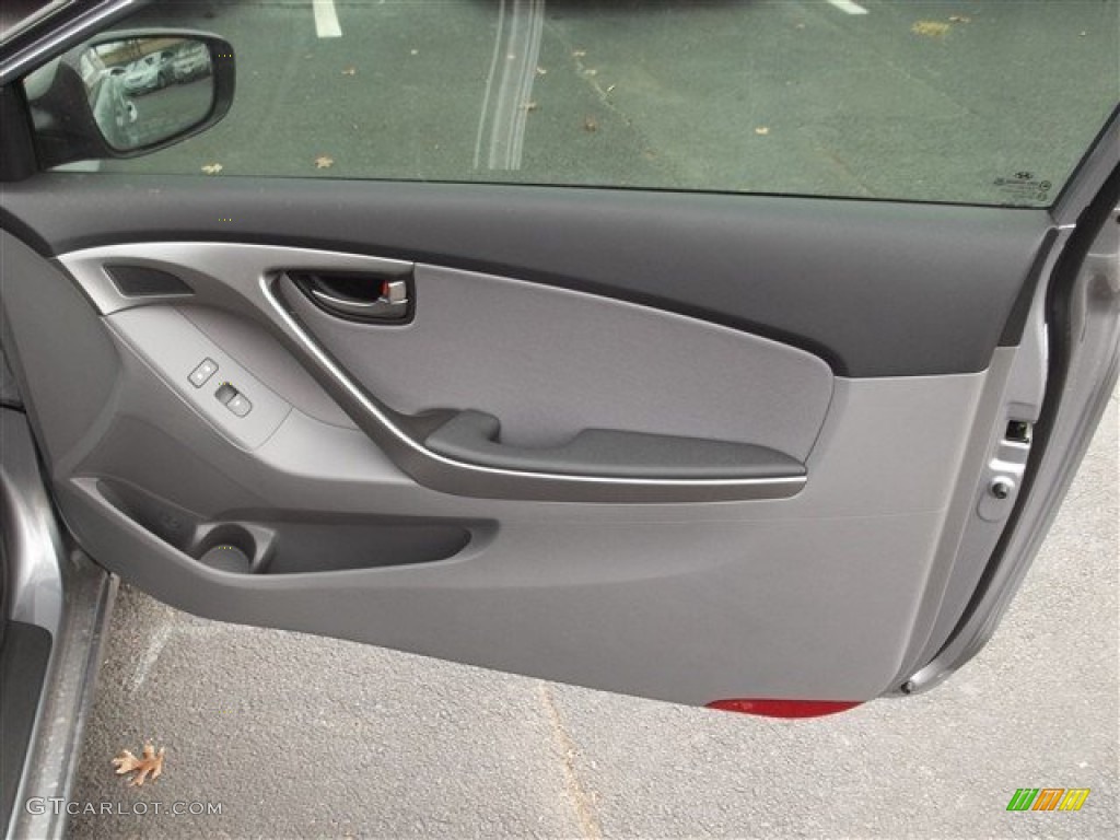 2013 Elantra Coupe GS - Titanium Gray Metallic / Gray photo #10
