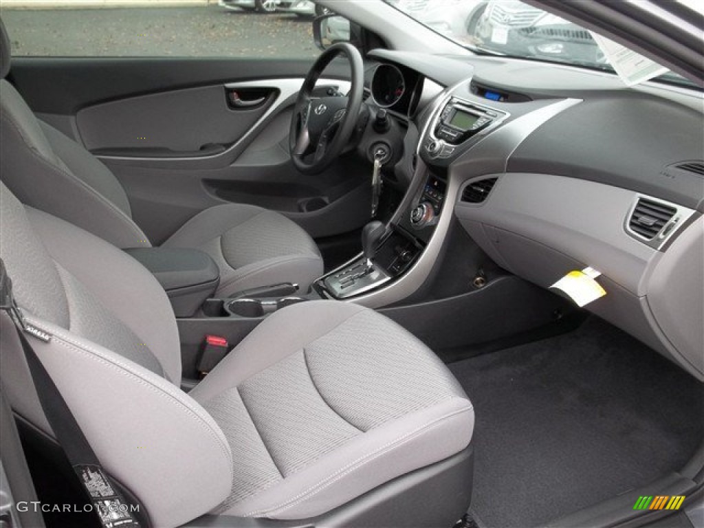 2013 Elantra Coupe GS - Titanium Gray Metallic / Gray photo #11