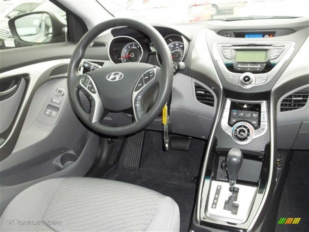 2013 Elantra Coupe GS - Titanium Gray Metallic / Gray photo #15