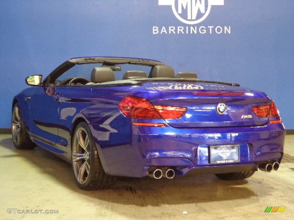 2012 M6 Convertible - San Marino Blue Metallic / Black photo #11