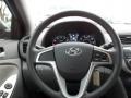 Gray 2013 Hyundai Accent GS 5 Door Steering Wheel