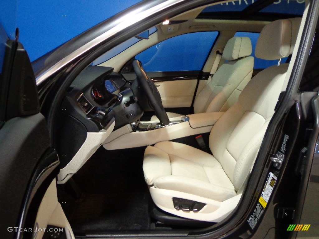 Ivory White/Black Interior 2012 BMW 5 Series 550i xDrive Gran Turismo Photo #76264058