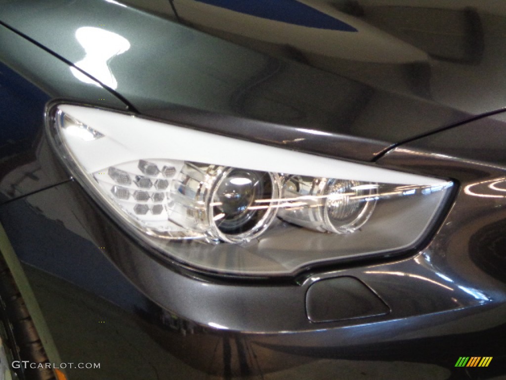 2012 5 Series 550i xDrive Gran Turismo - Dark Graphite Metallic II / Ivory White/Black photo #36