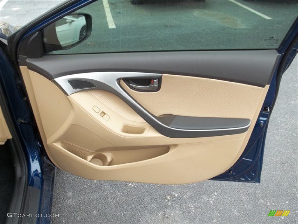 2013 Elantra GLS - Atlantic Blue / Beige photo #9
