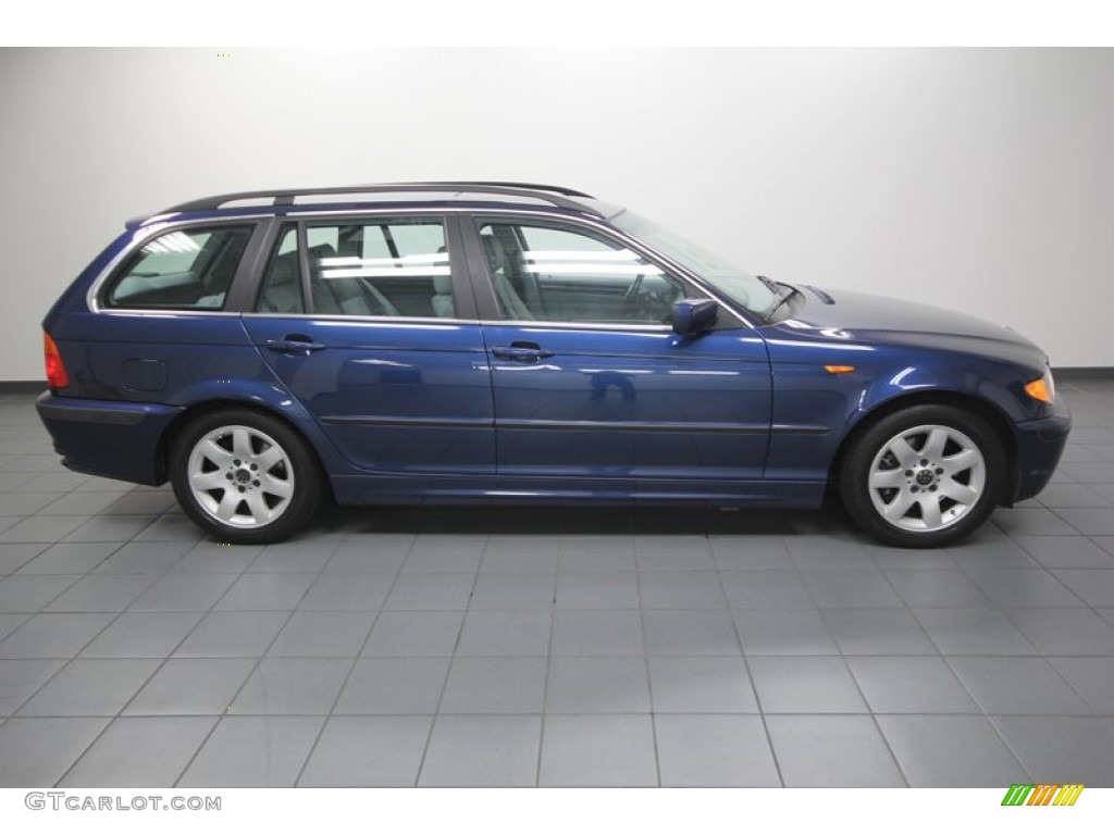 2004 3 Series 325i Wagon - Mystic Blue Metallic / Grey photo #8