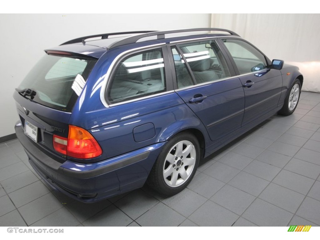 2004 3 Series 325i Wagon - Mystic Blue Metallic / Grey photo #11