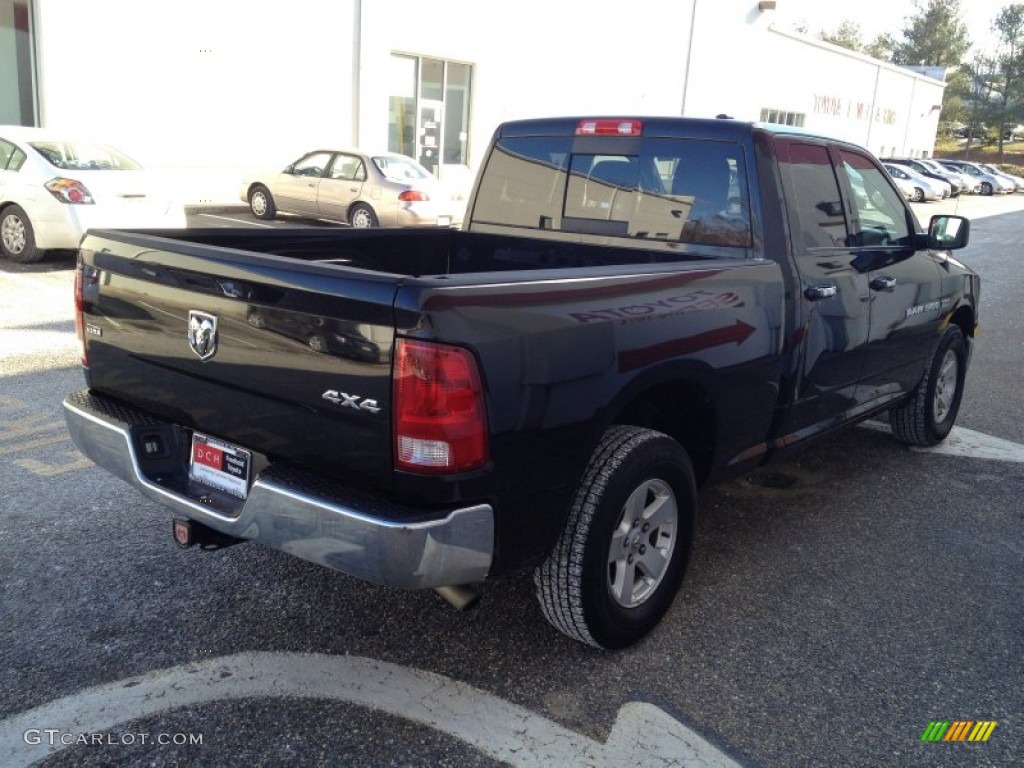 2011 Ram 1500 SLT Quad Cab 4x4 - Brilliant Black Crystal Pearl / Dark Slate Gray/Medium Graystone photo #6