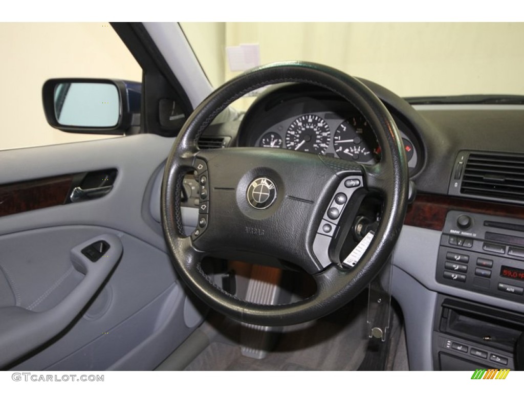 2004 BMW 3 Series 325i Wagon Grey Steering Wheel Photo #76265147