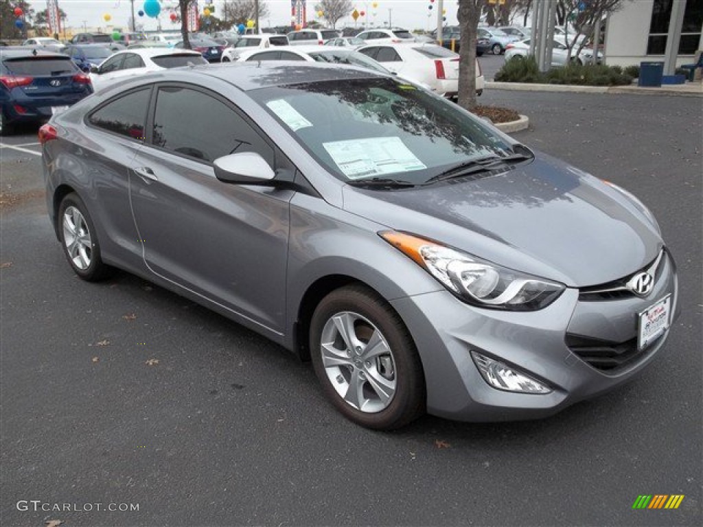 2013 Elantra Coupe GS - Titanium Gray Metallic / Gray photo #2