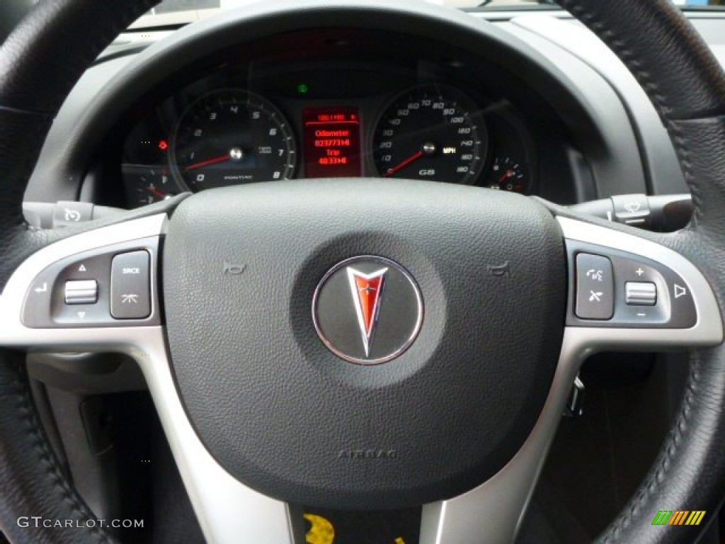 2009 Pontiac G8 GT Onyx Steering Wheel Photo #76266225