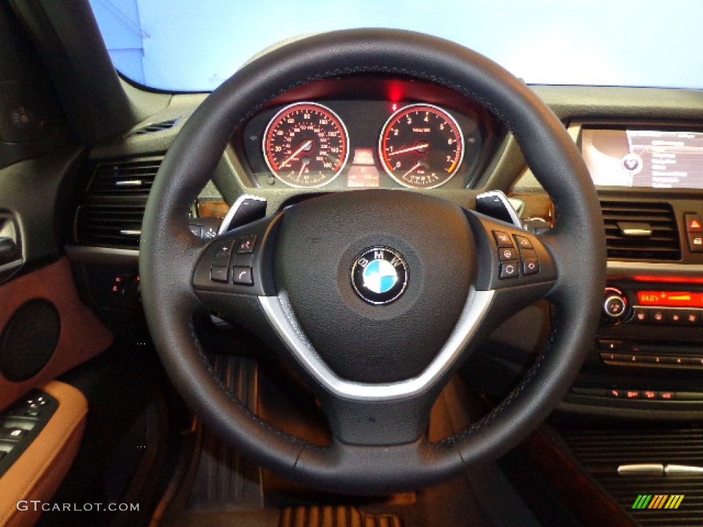 2012 BMW X5 xDrive50i Cinnamon Brown Steering Wheel Photo #76266245