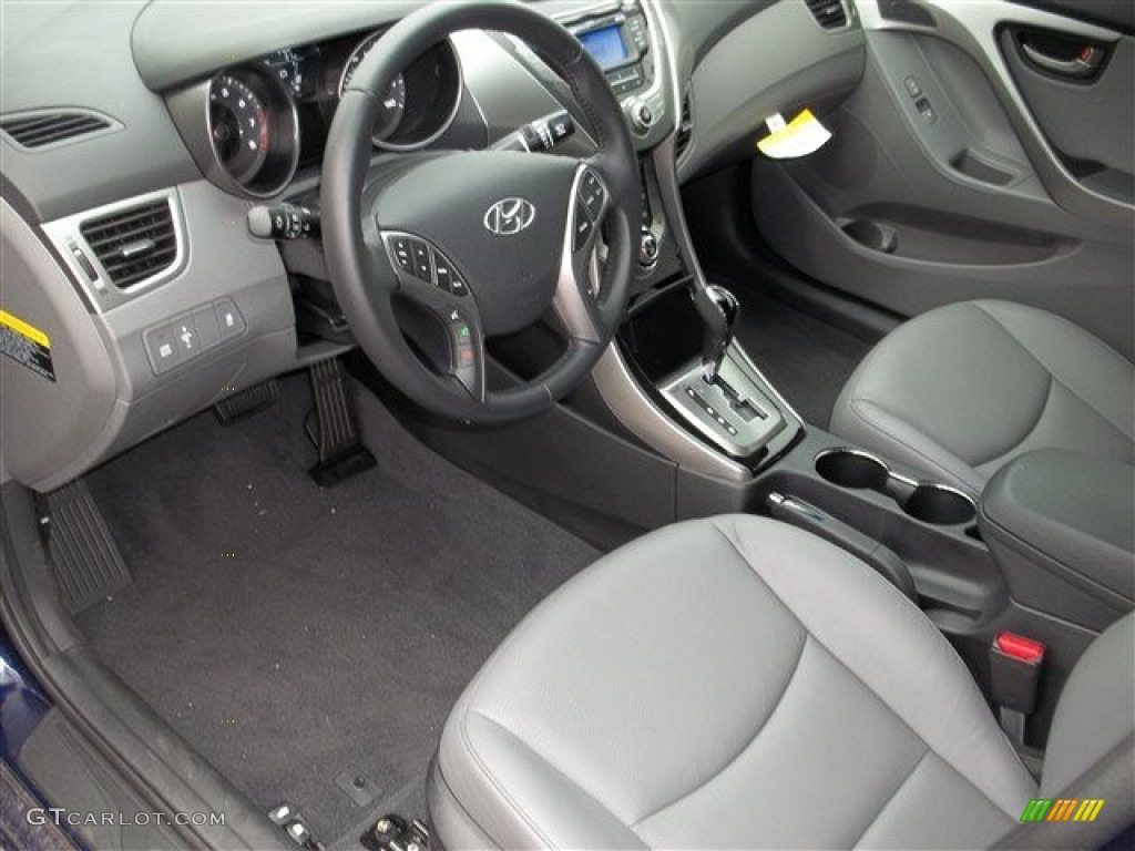 2013 Elantra Limited - Indigo Night / Gray photo #7