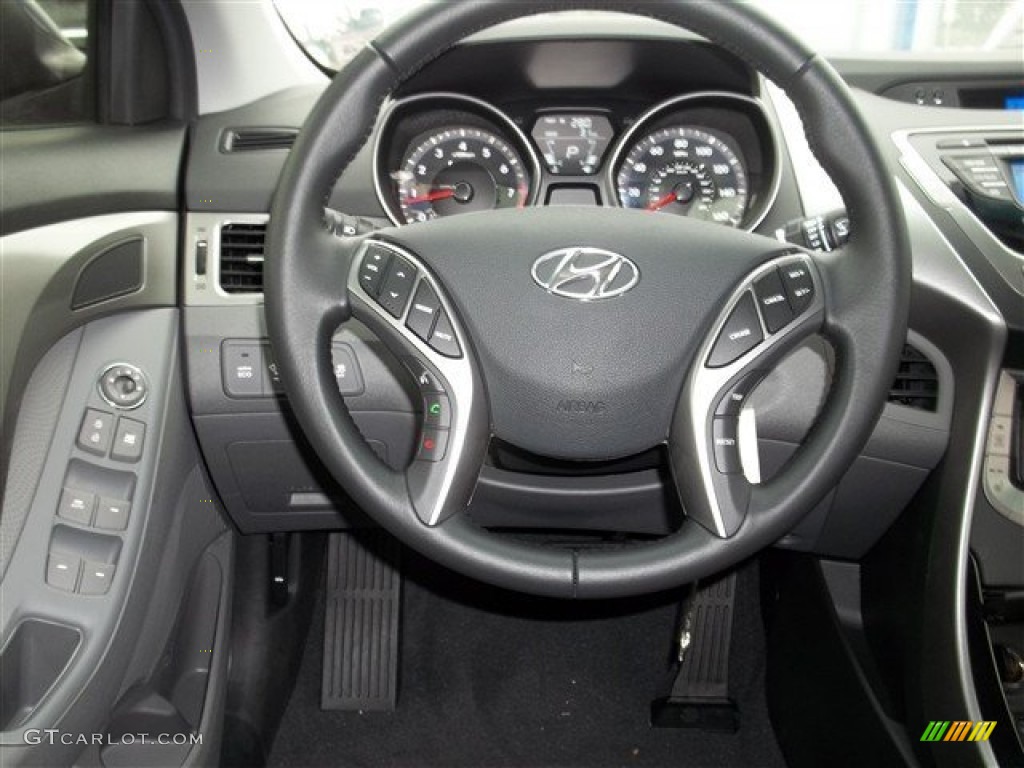 2013 Elantra Limited - Indigo Night / Gray photo #17