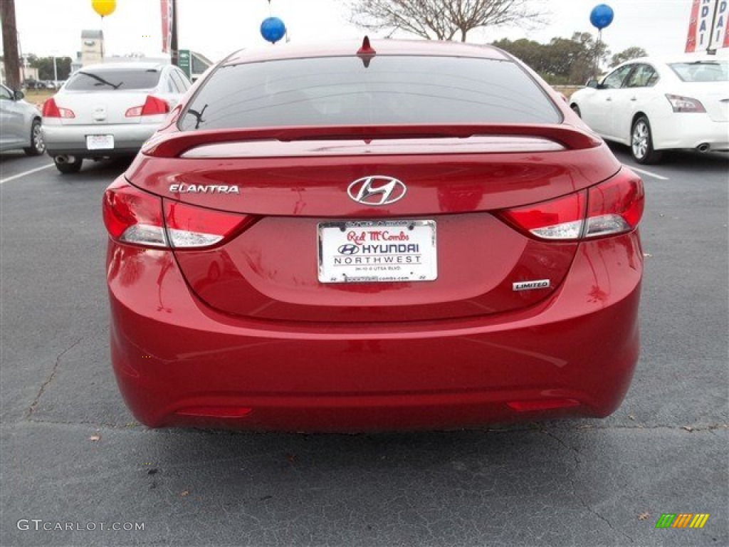 2013 Elantra Limited - Red Allure / Beige photo #4