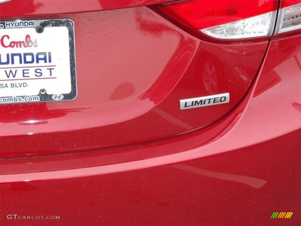 2013 Elantra Limited - Red Allure / Beige photo #5