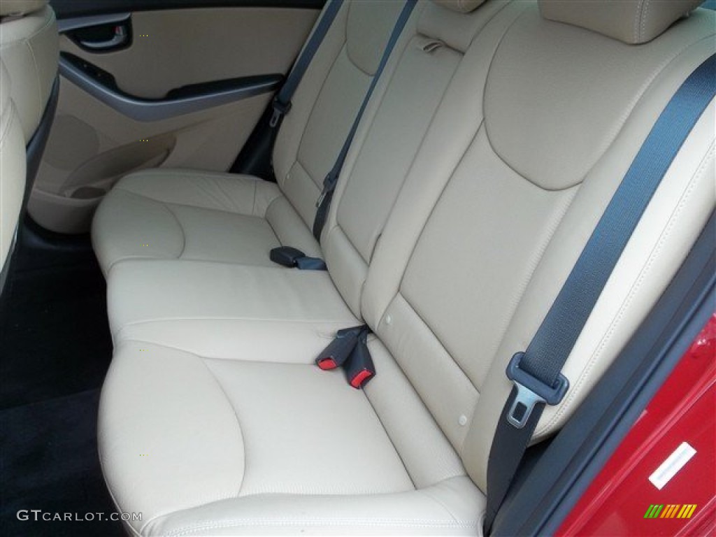 2013 Elantra Limited - Red Allure / Beige photo #10