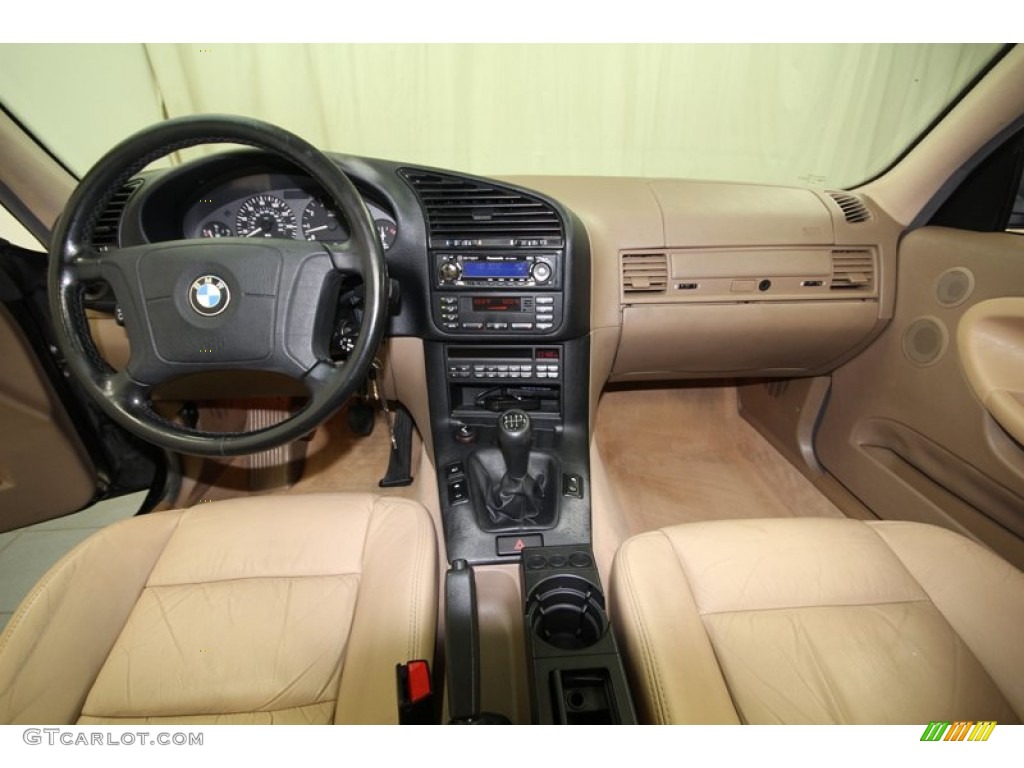 1998 BMW 3 Series 323is Coupe Tan Dashboard Photo #76266674