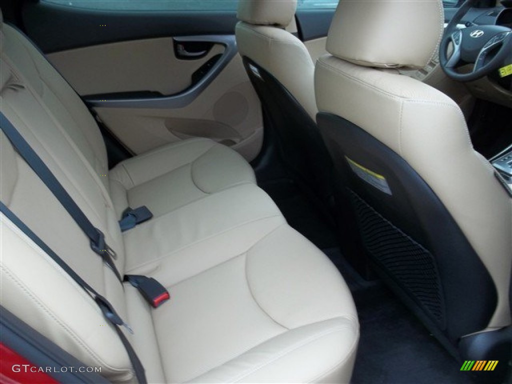 2013 Elantra Limited - Red Allure / Beige photo #11