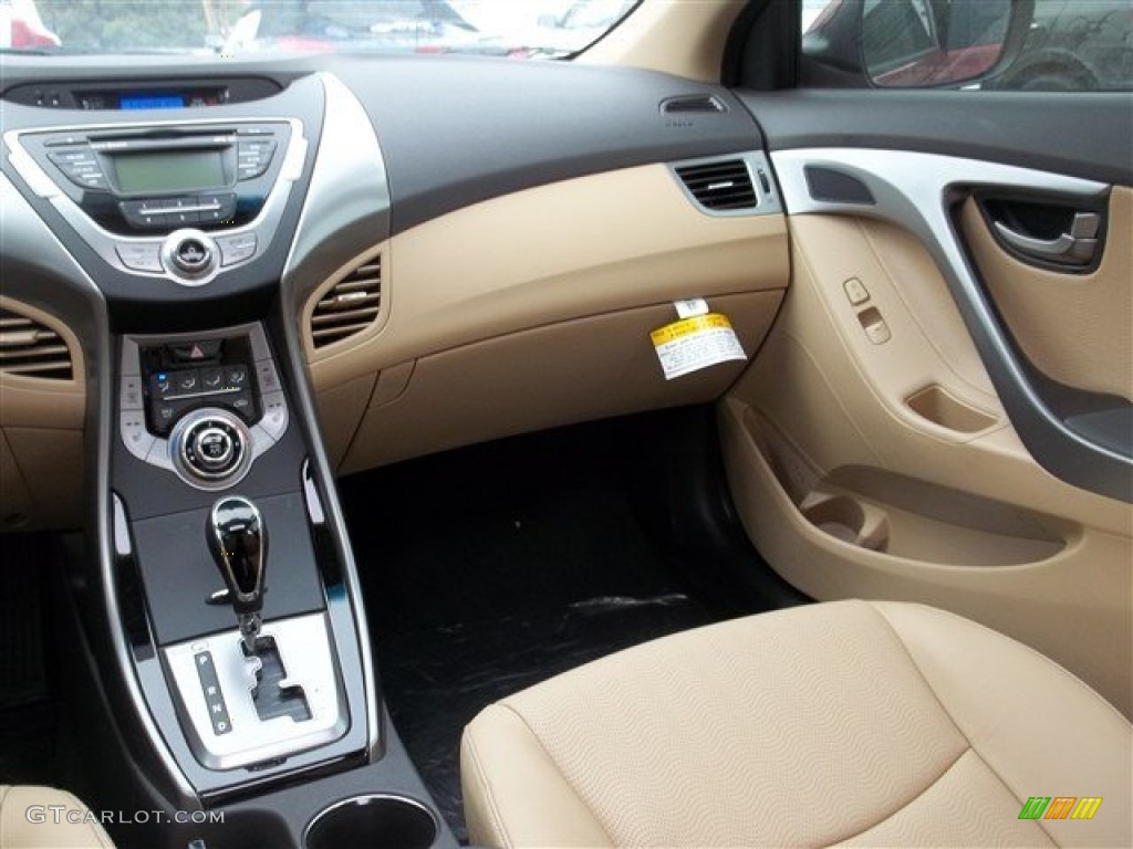 2013 Elantra Limited - Red Allure / Beige photo #15