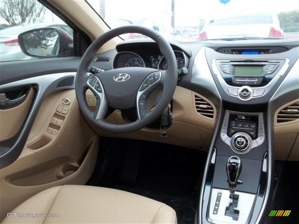 2013 Elantra Limited - Red Allure / Beige photo #16