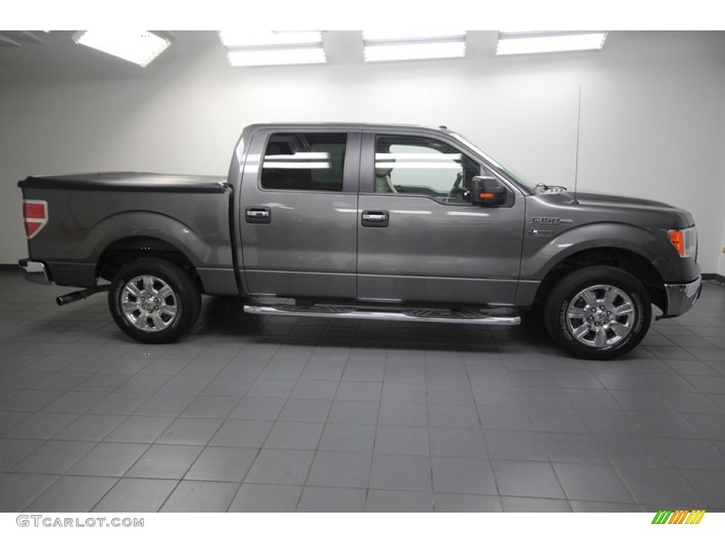 2010 F150 XLT SuperCrew - Sterling Grey Metallic / Medium Stone photo #8