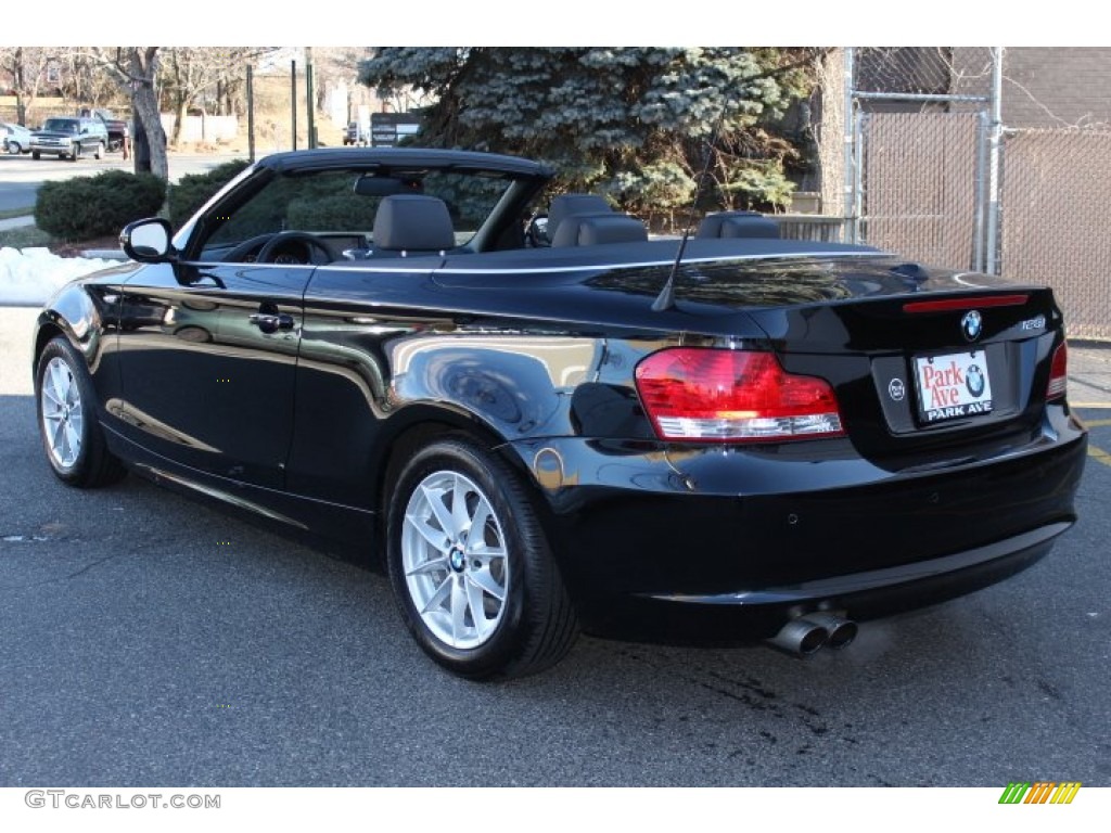 2010 1 Series 128i Convertible - Jet Black / Black photo #7