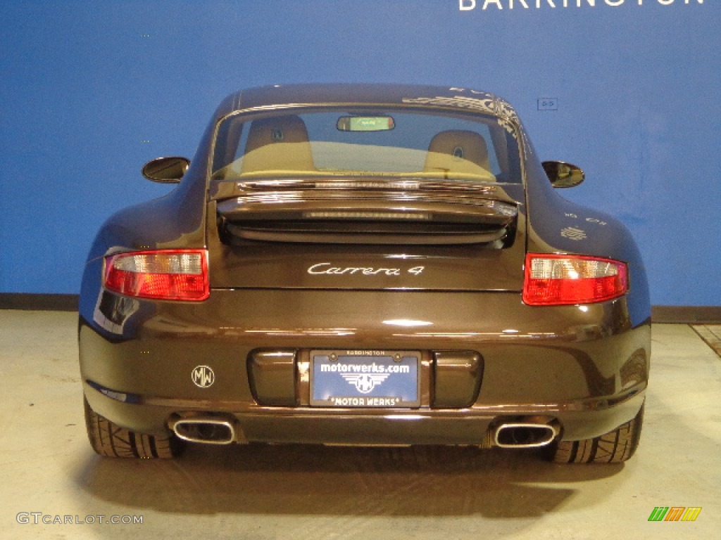 2008 911 Carrera 4 Coupe - Macadamia Metallic / Sand Beige photo #7