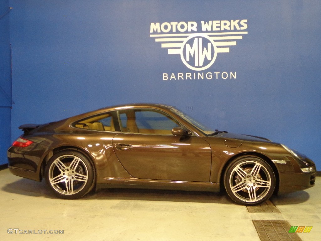 2008 911 Carrera 4 Coupe - Macadamia Metallic / Sand Beige photo #10