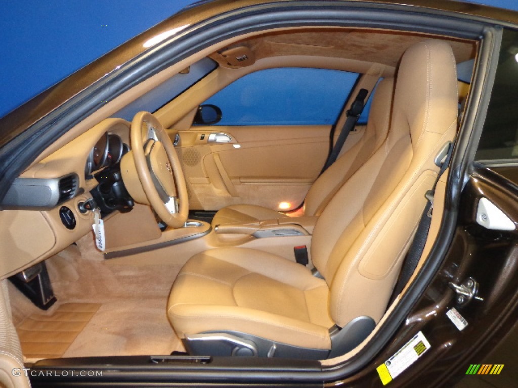 2008 911 Carrera 4 Coupe - Macadamia Metallic / Sand Beige photo #16