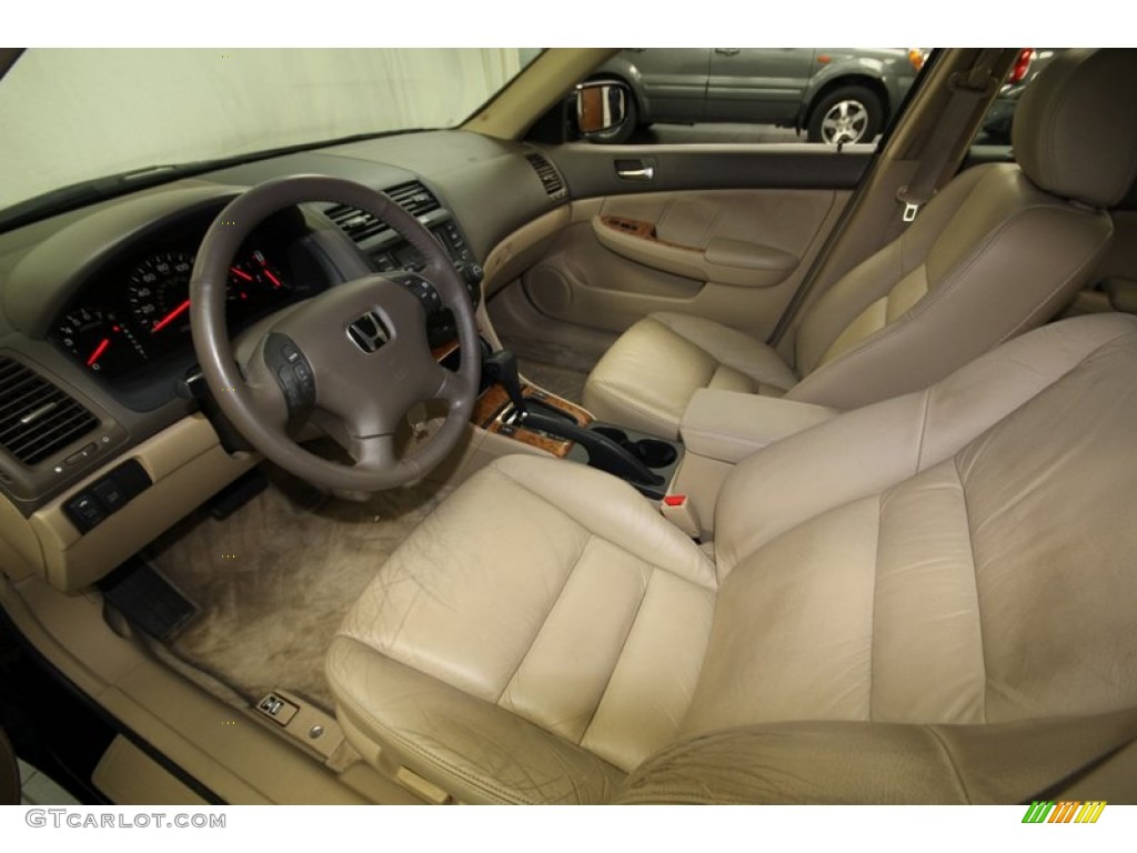 Ivory Interior 2003 Honda Accord EX V6 Sedan Photo #76270631