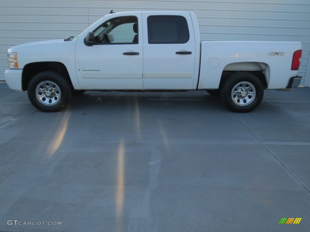 2008 Silverado 1500 LS Crew Cab 4x4 - Summit White / Dark Titanium photo #5